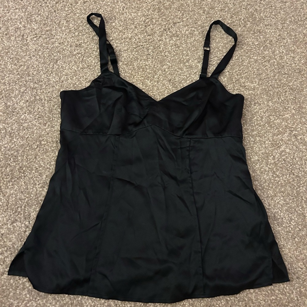 Bebe Black Satin Top